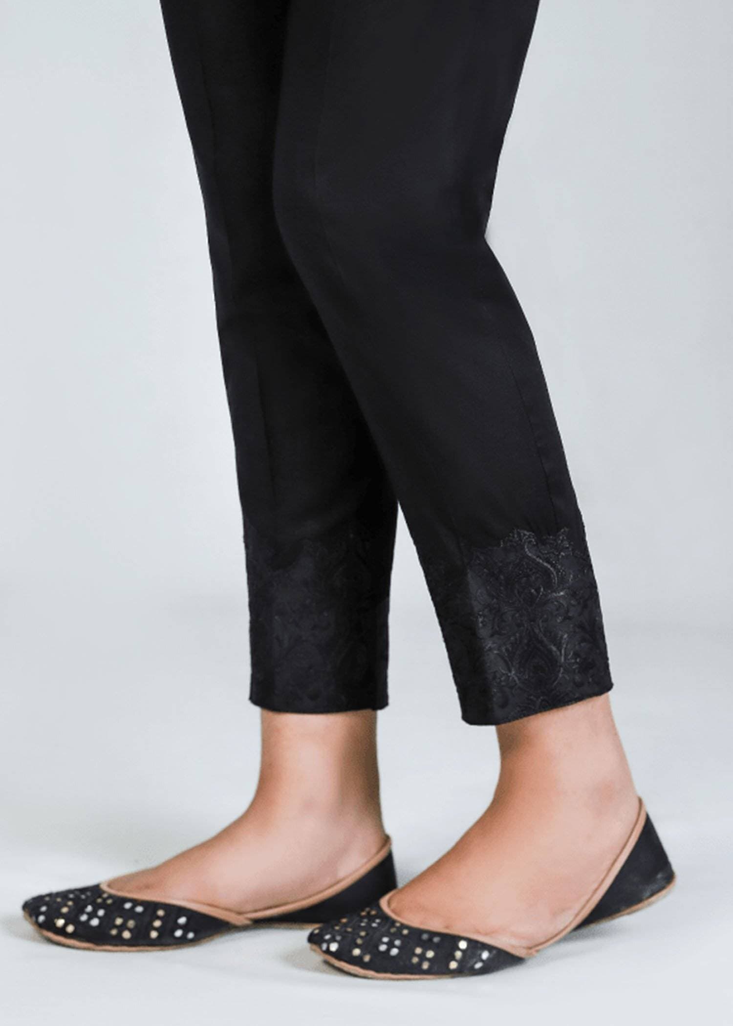 Women Stitched Trouser for Winter Black Color SFT-020