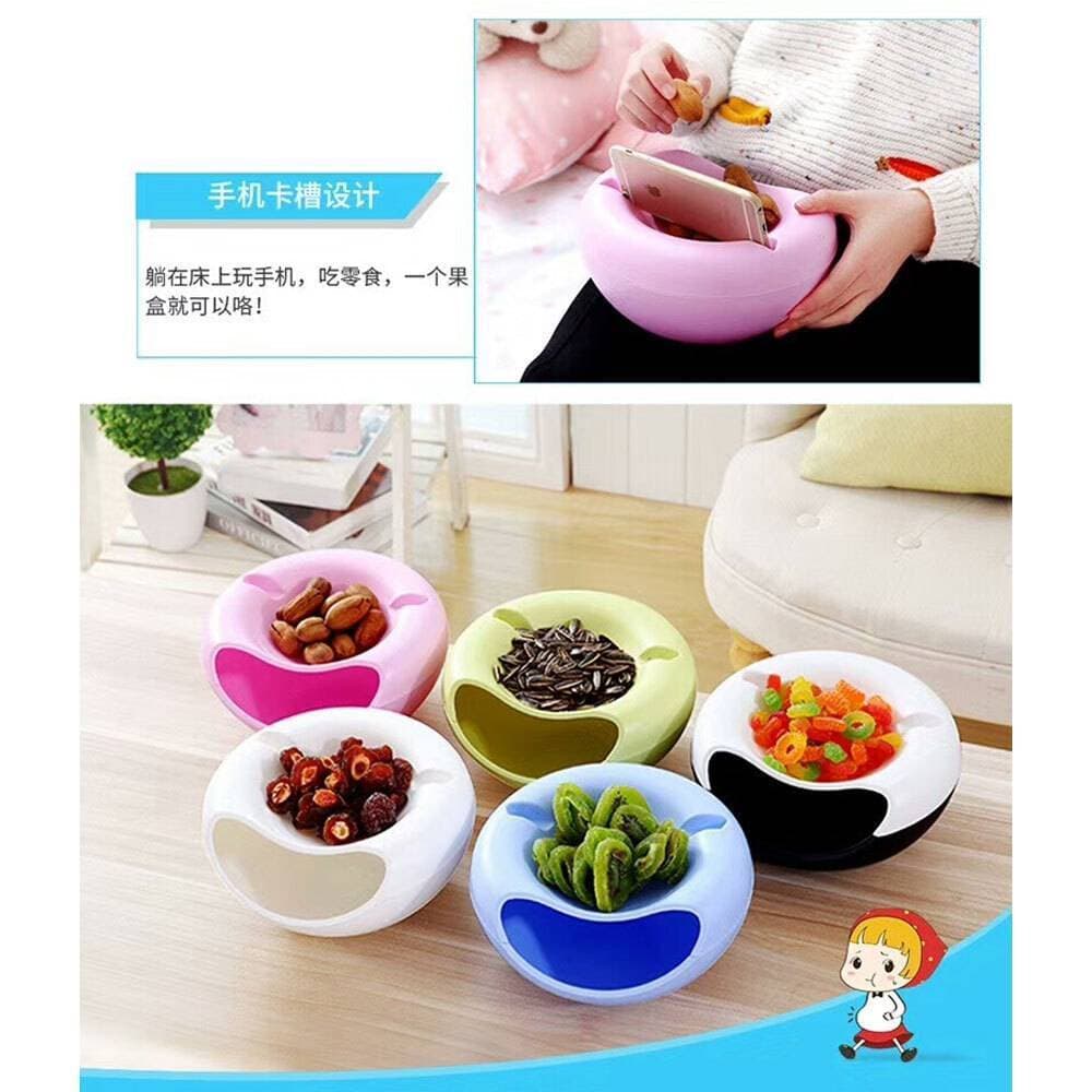 Double Layer Bowl For Dry Fruits with Mobile Holder