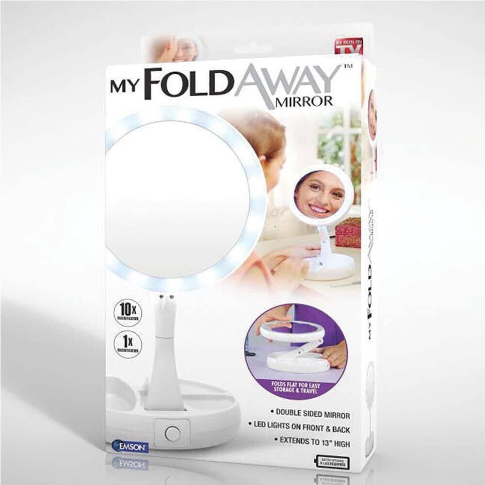 Mirror My Fold Away LED Mirror with Lights Beauty Portable