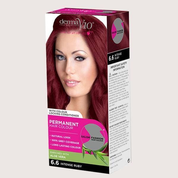 Derma V 10 Salon Fashion Hair Color - 6.6 Intense Ruby