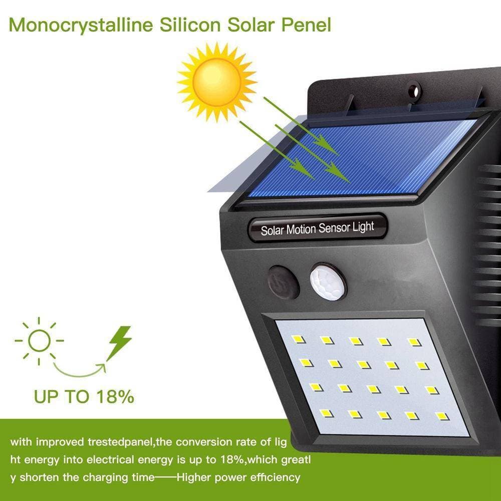 20 LED Solar Powered Motion Sensor Light Security Lamp