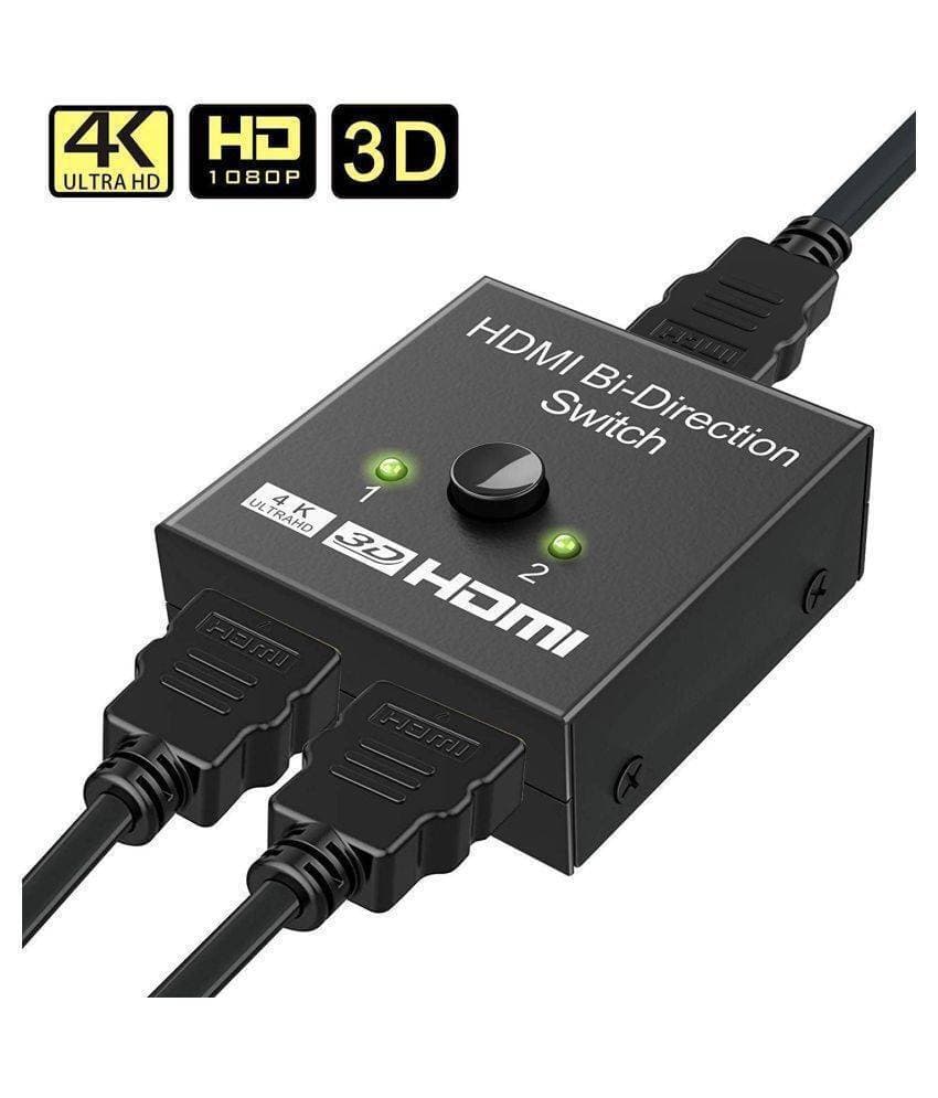Hdmi Bi-Directrion Dual Function Switch And Hdmi Splitter - Black