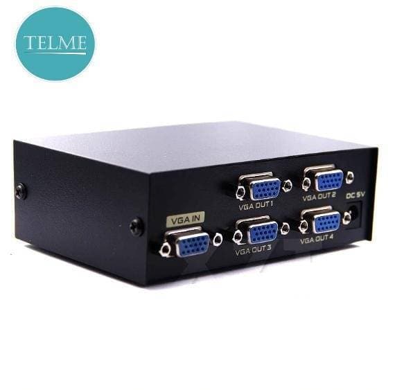 Vga Splitter 4 Port 200 Mhz - Black