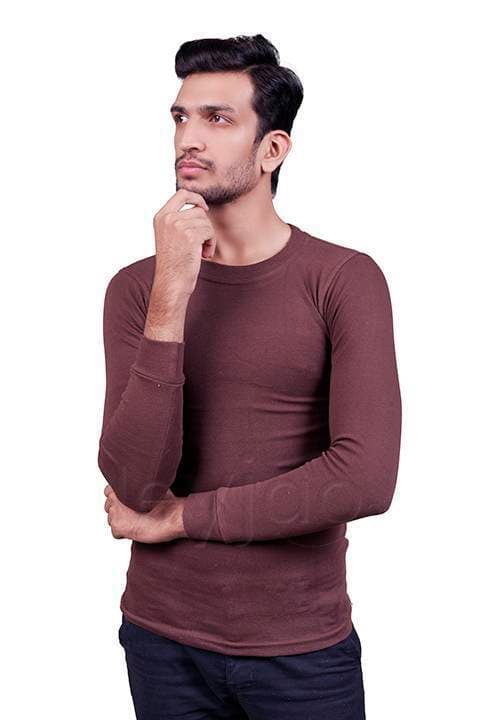 Winter Inner Wear Shirt For Adults - Brown