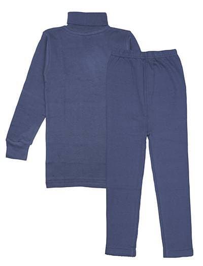 Kids High Neck Thermal Wear Suit - Grey