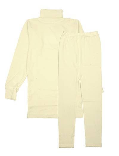 Kids High Neck Thermal Wear Suit - Vanilla