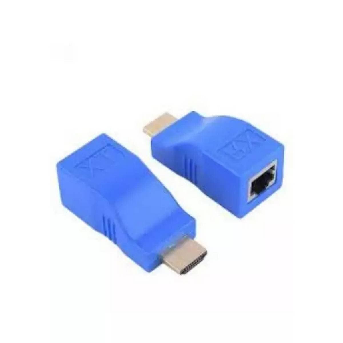 Hdmi Extender To Rj45 Over Cat 5E-6 Network Lan Ethernet Adapter - Blue
