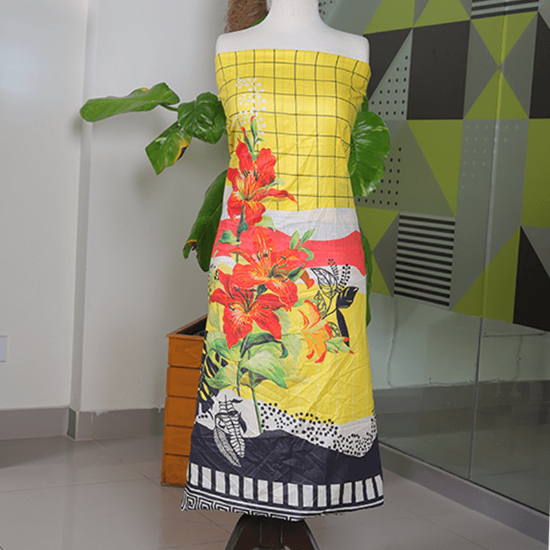 Teemoji 1 Piece Cotton Cambric Unstitched Kurti- CC-09