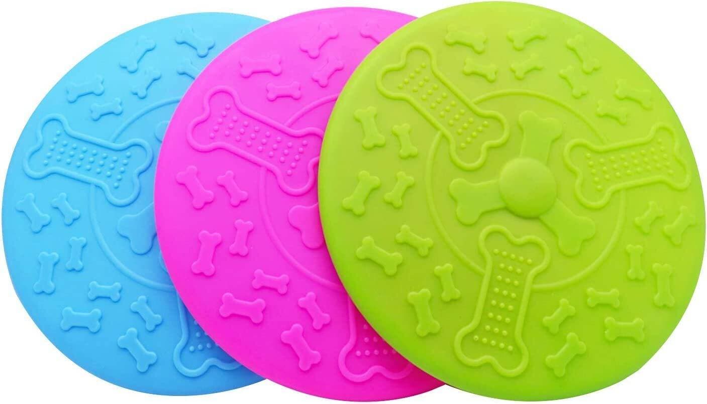 Natural Indestructible Soft Rubber Material Frisbee For Dogs - 1-Piece