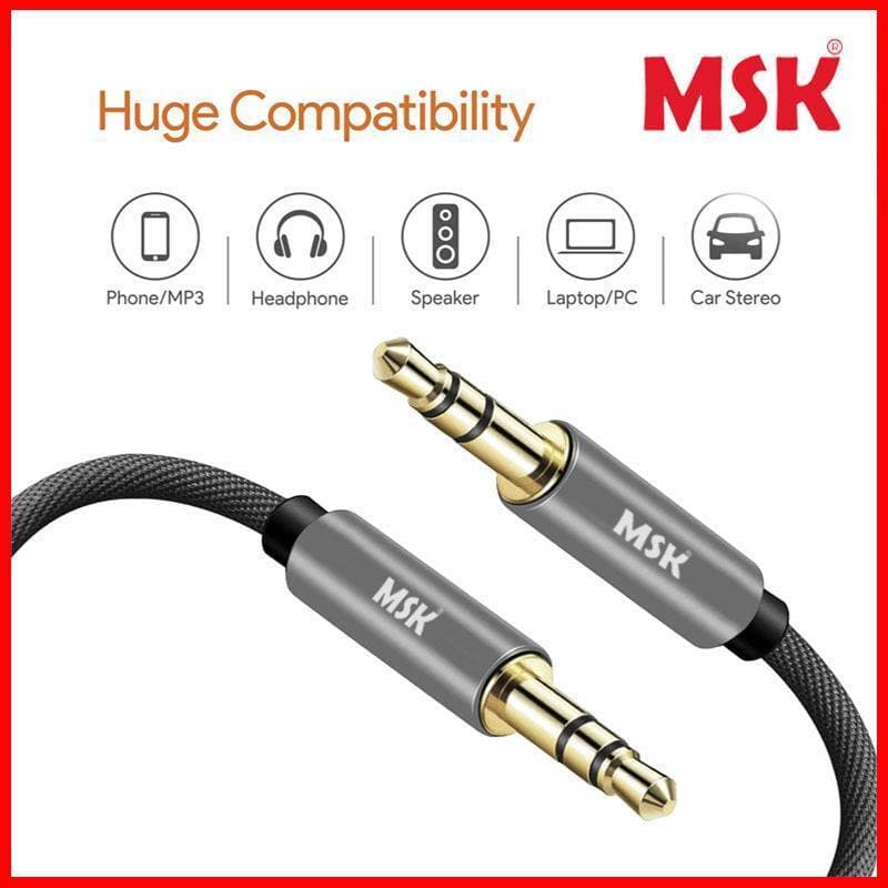Aux Cable For Car Aux Male To Male Headphone Stereo Audio Cable For Car Speakers -  1.5 Meter
