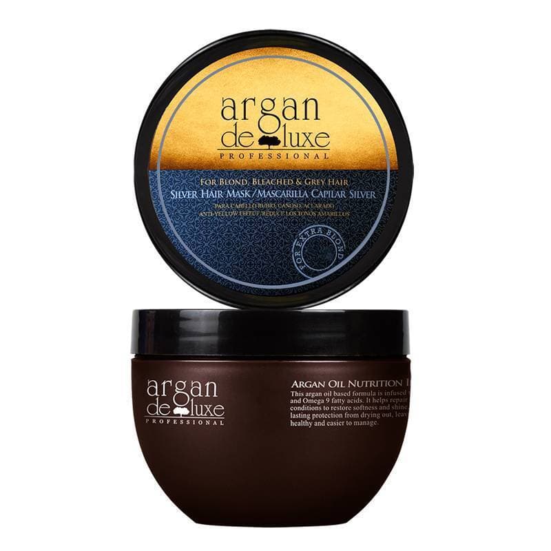 Argan Deluxe Professional Silver Hair Mask For Extra Blond, Bleached And Grey Hairs 250Ml