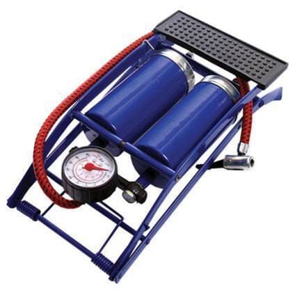 Double Cylinder Portable Foot Pump Air Tyre Inflator