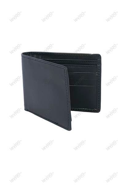 Geniune Plain Leather Wallet - Black