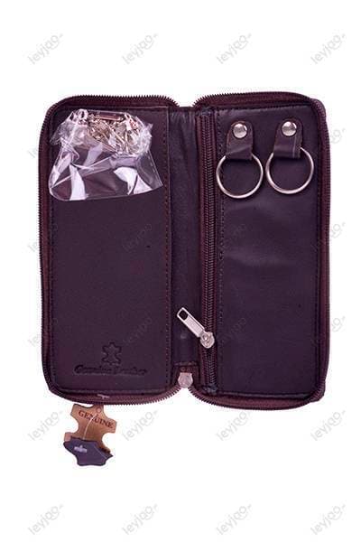 MSS Geniune Leather Key Purse - Dark Brown
