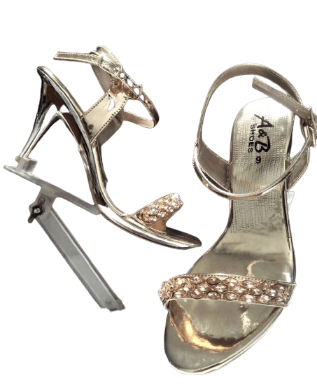 Women'S Stylish Casual And Party Pointed Heel Ankle Straps Elegant Upper Amie Embellished