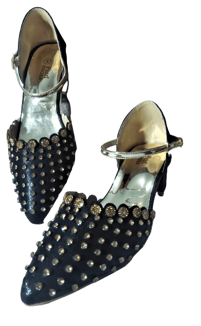 Women'S Fancy Block Heels Pointed Pumps