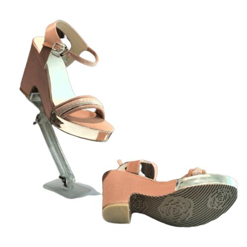 Women'S Casual Balanced Heel Single Stripes Ankle Straps