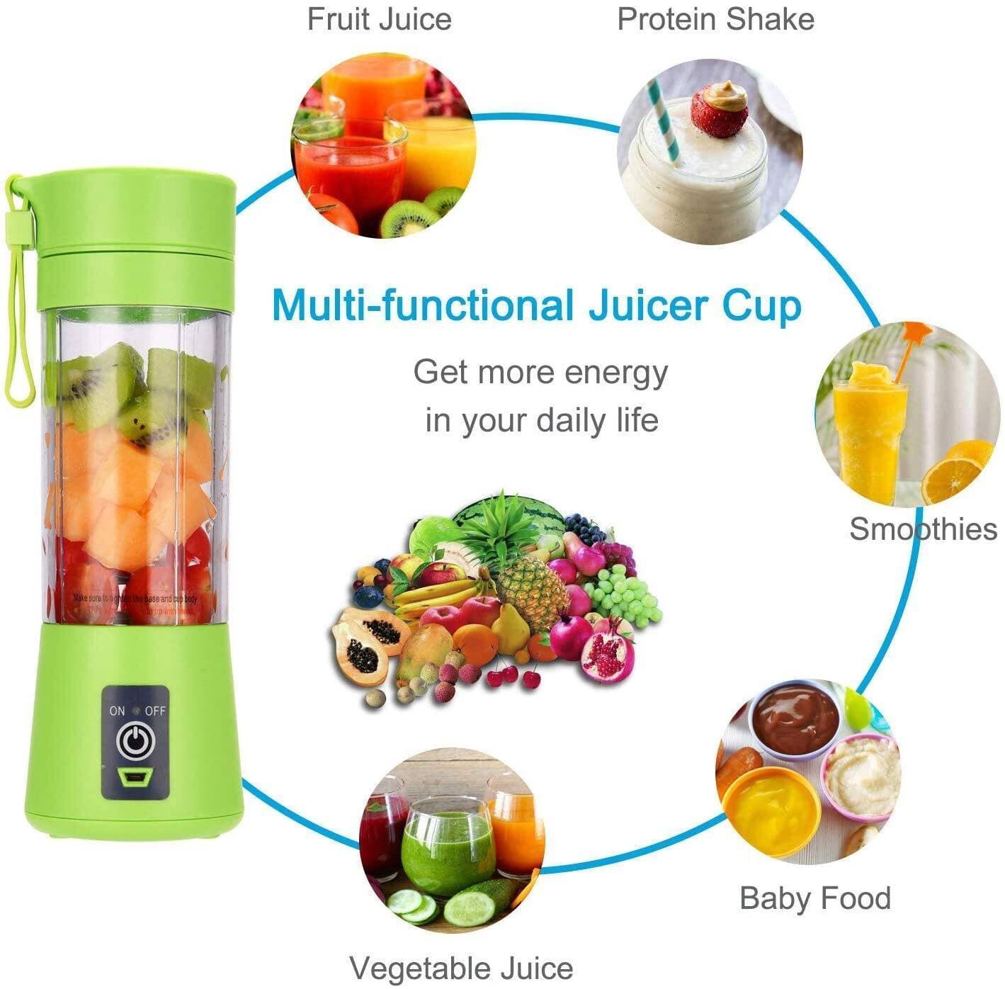 Portable Blender, Personal Smoothie Blender with USB Rechargeable - GREEN