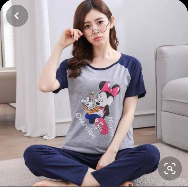 Ladies Night Dress For Best Sleeping Blue And Grey