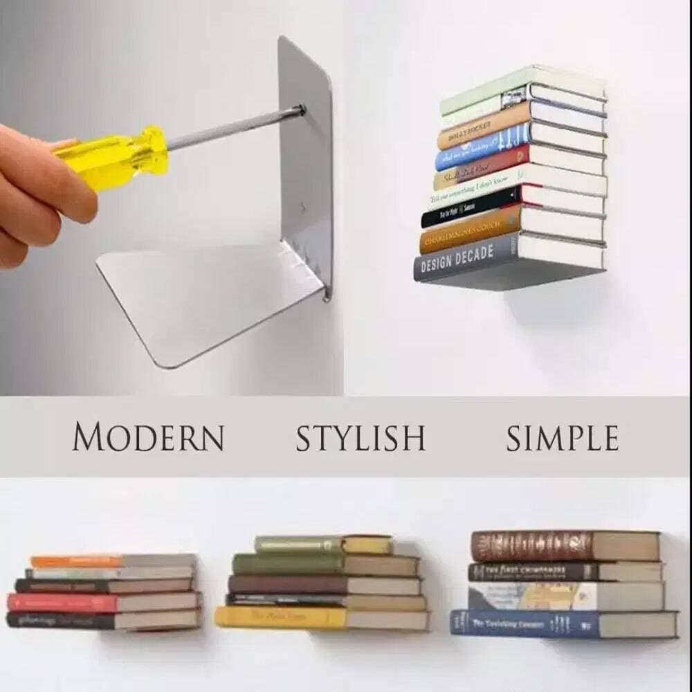 Invisible Bookshelf / Book Rack / Floating Shelf / Book Organizer