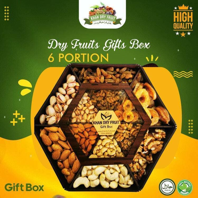 Dry Fruit Gifts Basket Box 6 portion - 1KG Pack