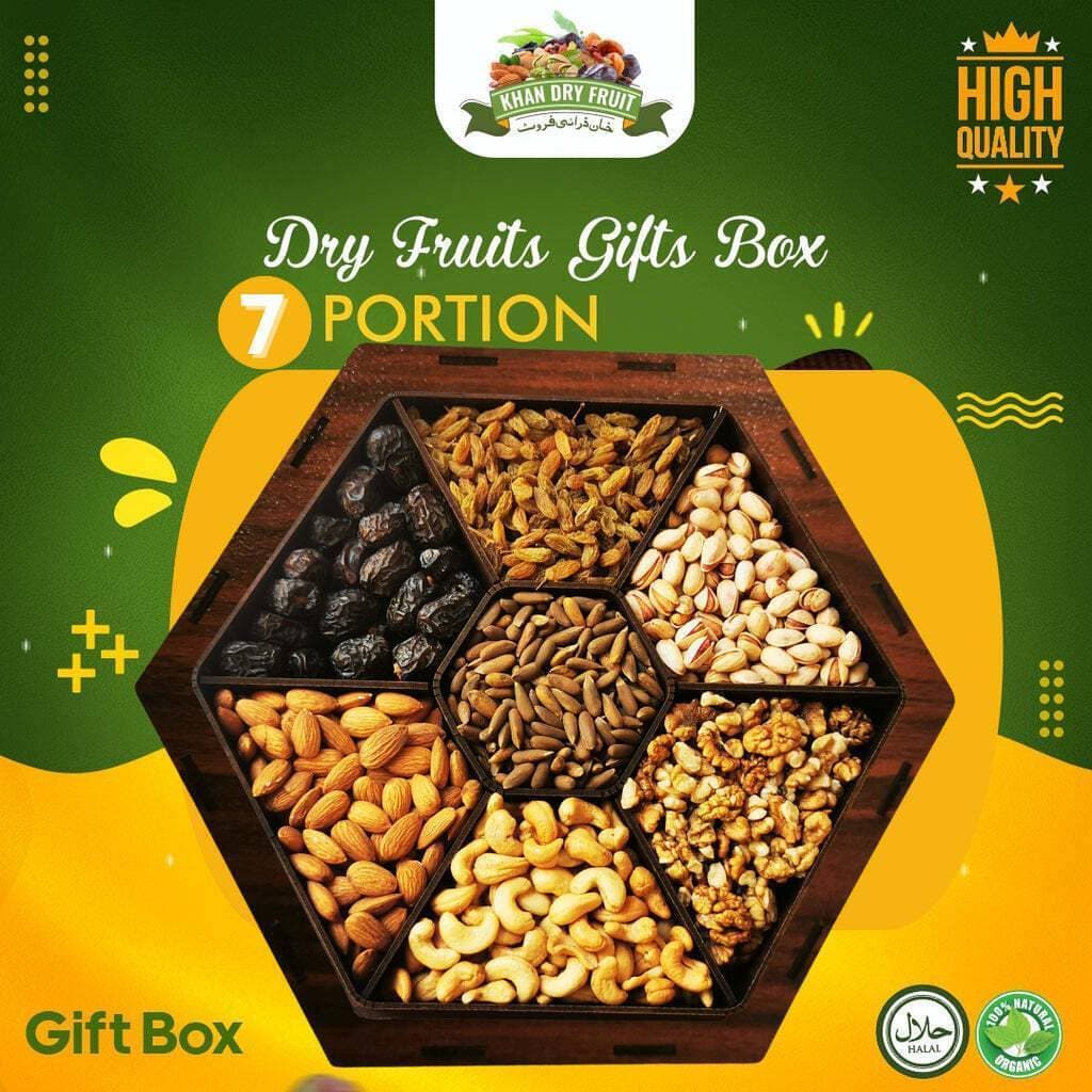 Pine Nut Chilgoza Dry Fruit Gift Basket 7 portions