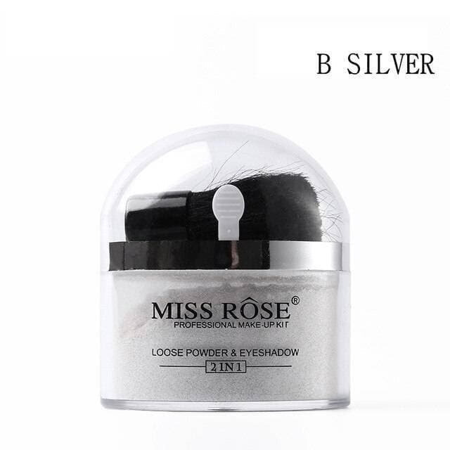 Miss Rose Make up Loose powder and Eye Shadow Silver