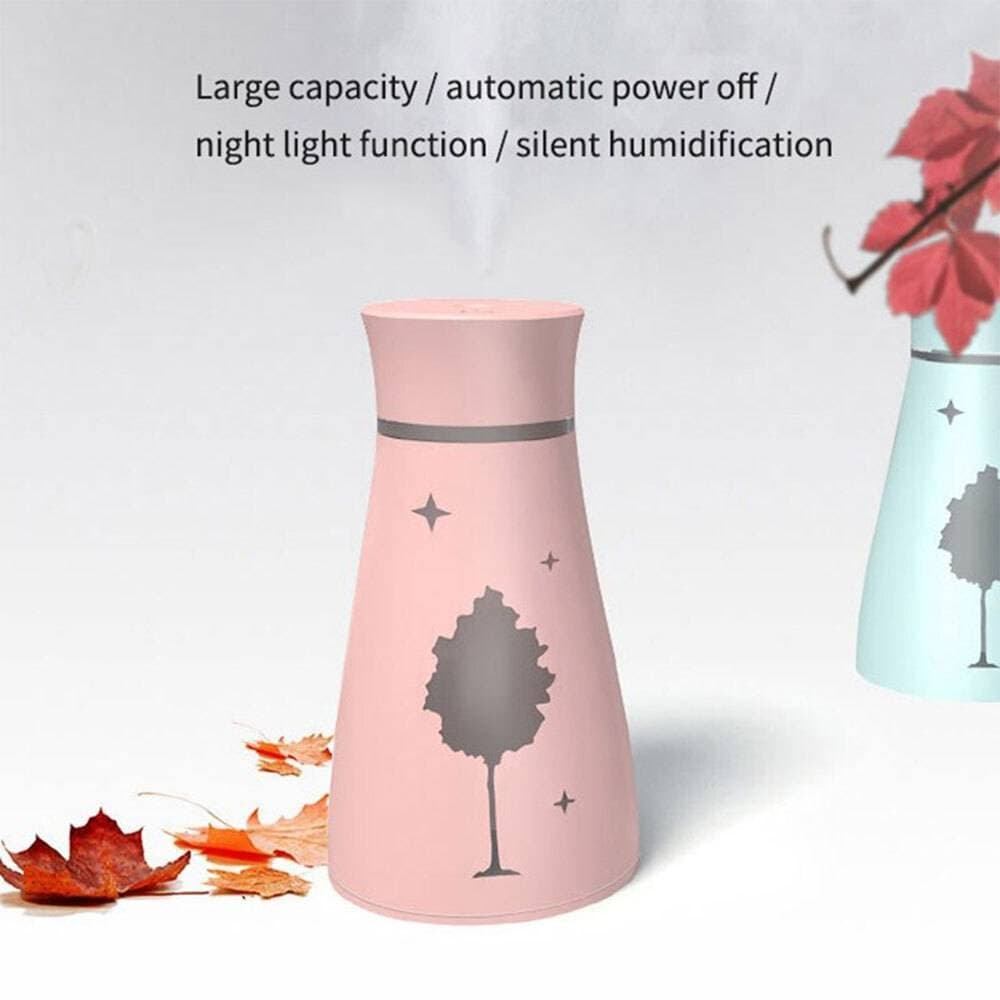 Air Humidifier Maple Leaf Oil Diffuser For Home Car With Led Night - Multi
