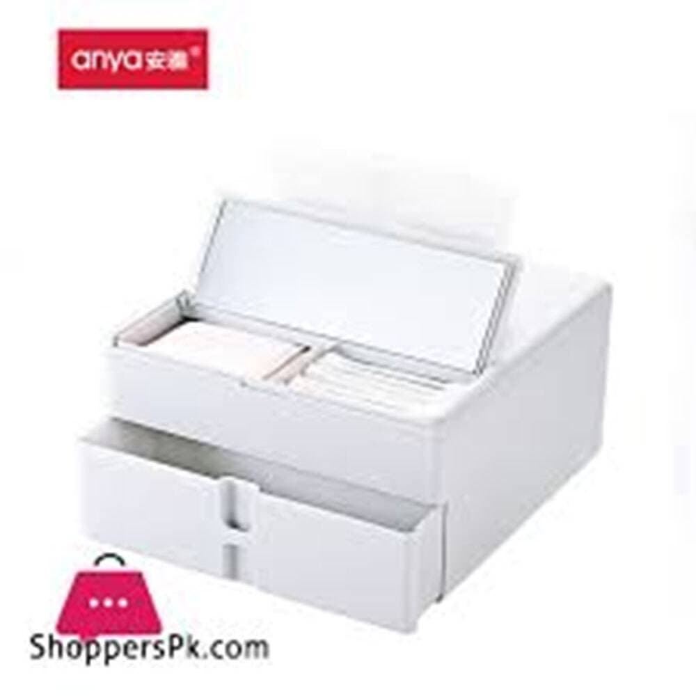 Multifunctional tissue box creative cosmetics storage box drawer desktop plastic European-style