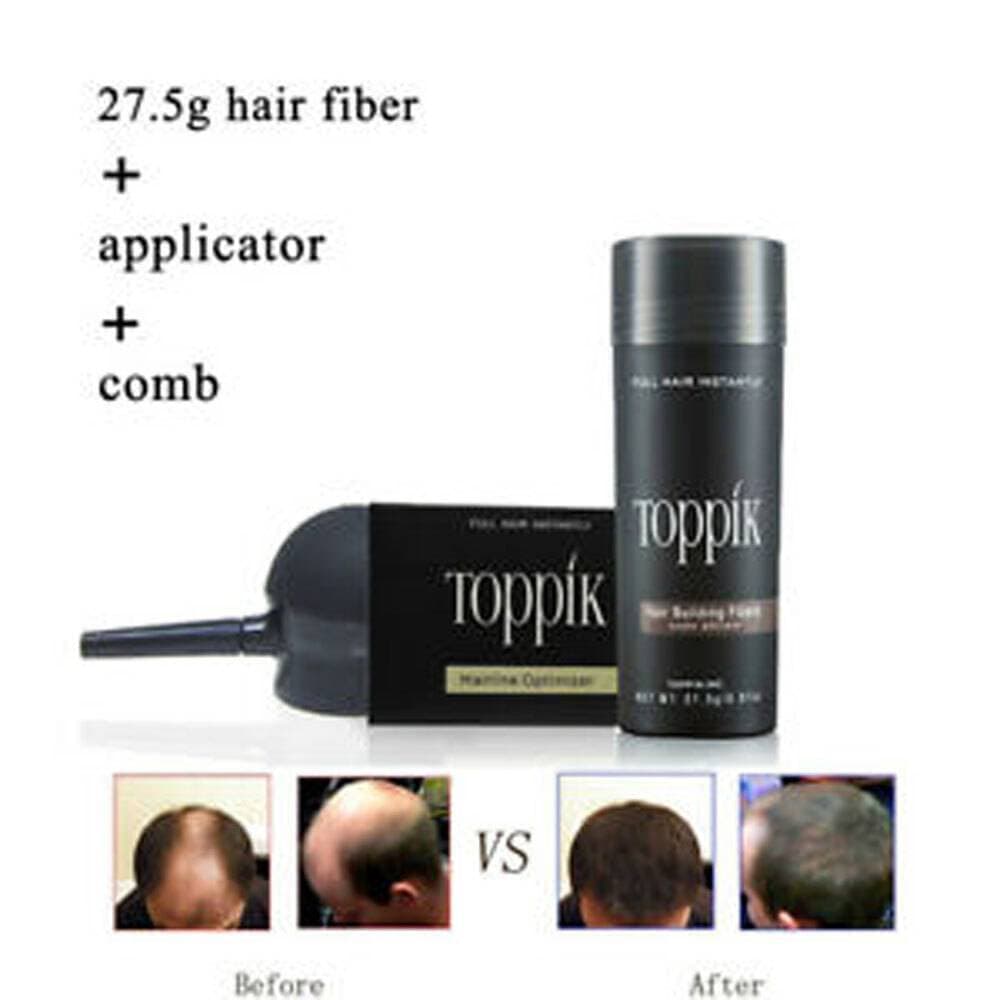 Toppik Hair Fiber -27.5 GRAM + Hair Line Comb + Hair Fiber Applicator Deal - WHITE