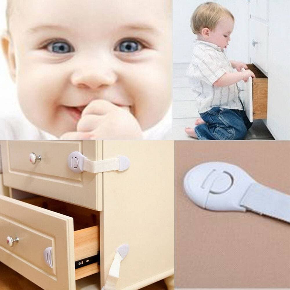 Child Baby Lock security Drawer Lock Door Safety Lock Refrigerator Baby Safety Lock - 2Pcs