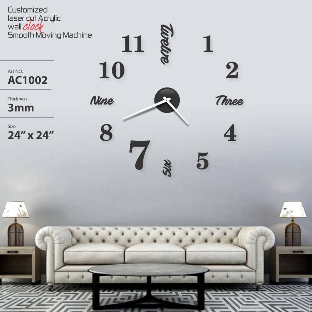 Acrylic Diy Mirror Wall Clock Quartz Clocks For Bedrooms Home