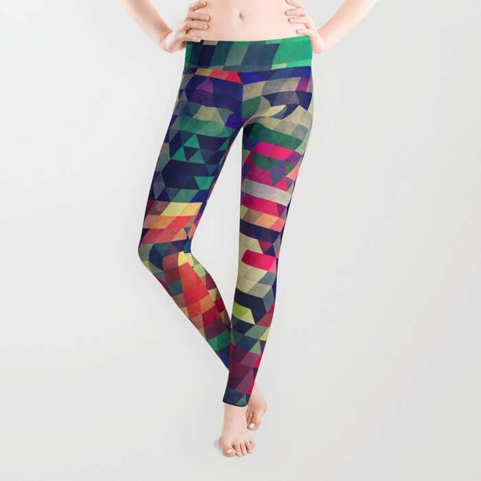 Abstract  Leggings Jersey Fabric For Ladies