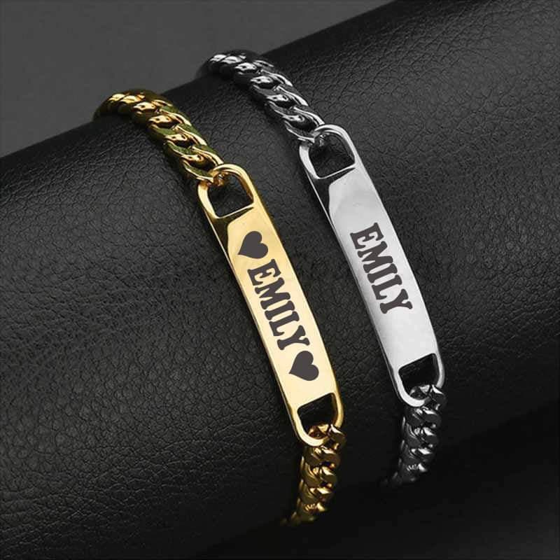 Customized Name ID Bracelet For Women - Emily - 1 Piece