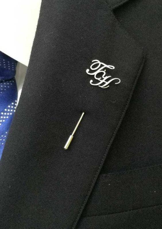 Trendy Alphabets Brooch With Lapel Pin For Men