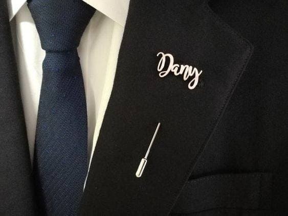Customize Name Brooch With Lapel Pin For Men - Dany