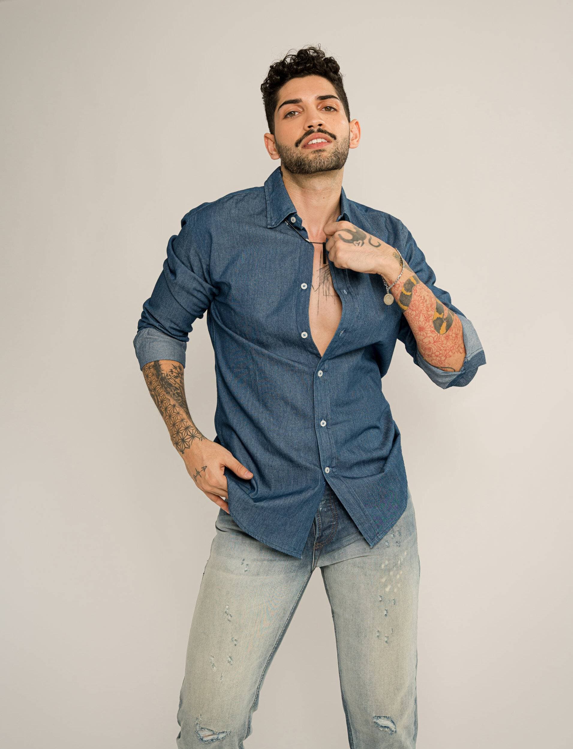 Rivvet Jeans - Dark Denim Style Cotton Shirt