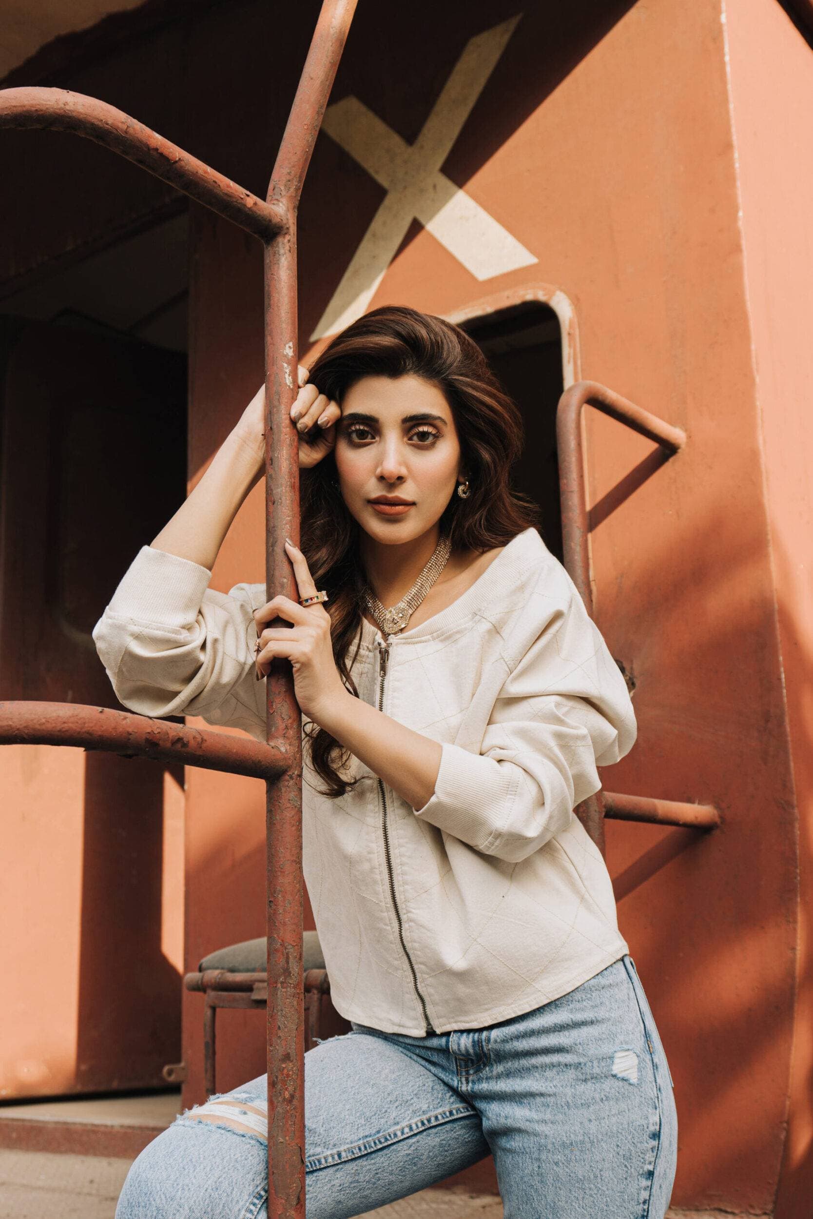 Rivvet Jeans - White Denim Bomber Jacket