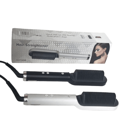 HQT-909B Heated Hair Straightener Brush