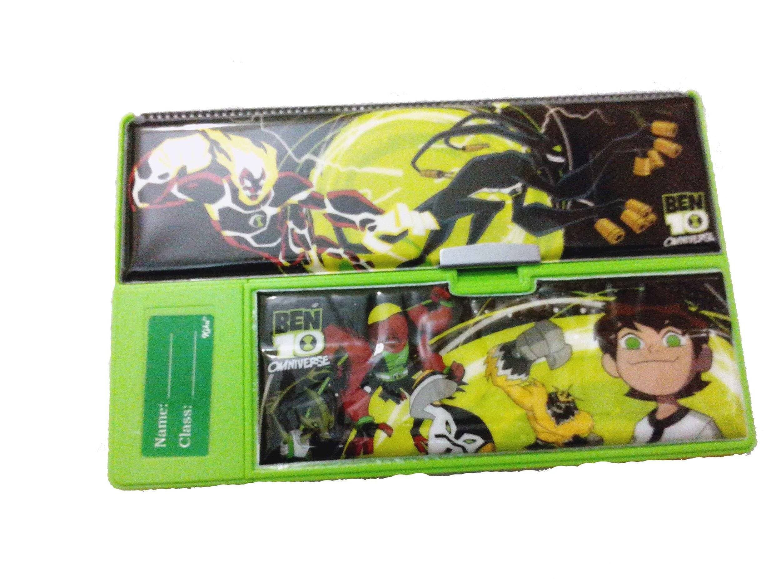 Ben 10 Print Large Button Fancy Pencil Box For Kids