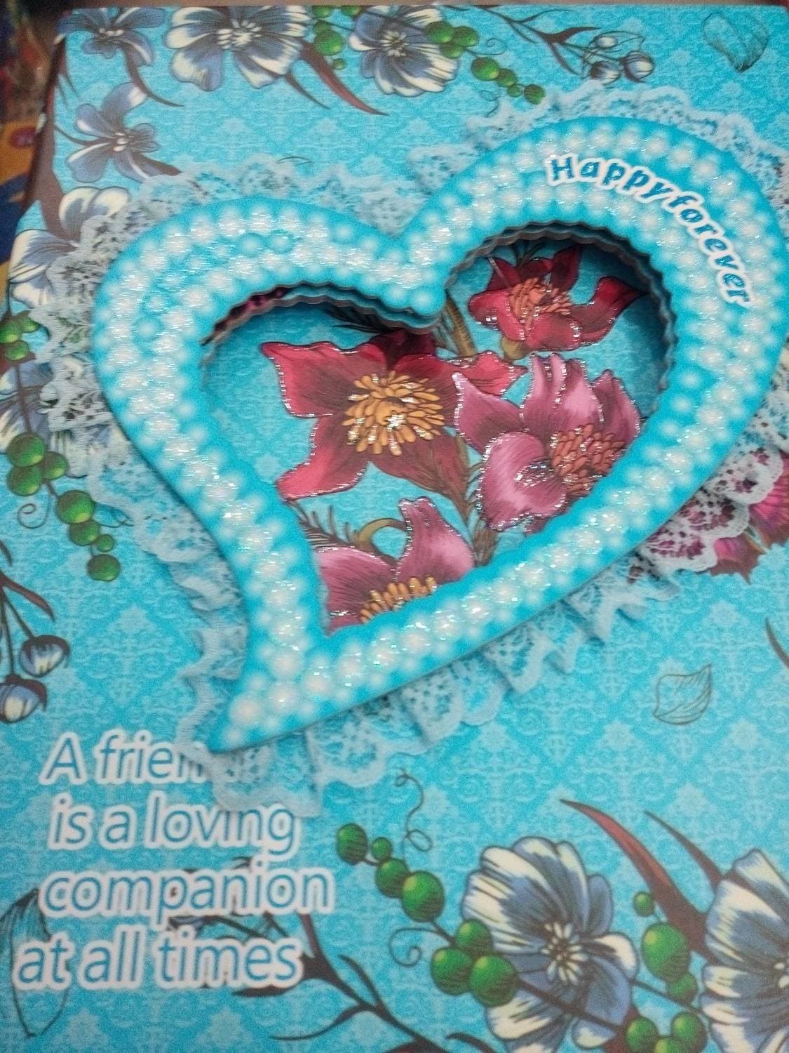Colourful Fancy Lock Blue Heart Diary - Medium TR14242018