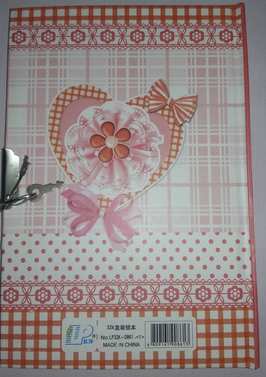 Colourful Fancy Lock Heart & Roses Diary - Small TR14382018