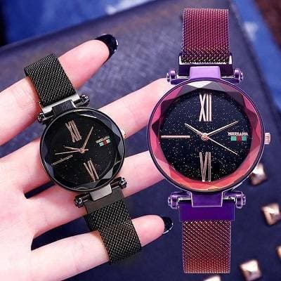 Luxury ladies watch magnet mesh For Girls