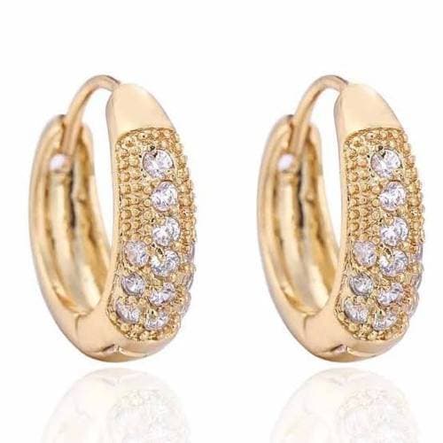 Golden Round Gold Classy Earring