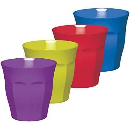 Pack Of 4 Pc'S Beautiful Multicolor Water Glasses Plastic