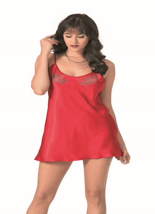 AHU Pri Moda Single Piece Nighty Red Color - Article 8068