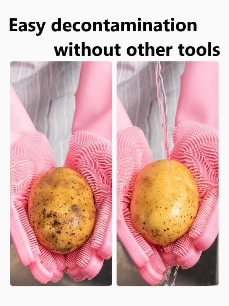 Dishwashing Cleaning Sponge Gloves