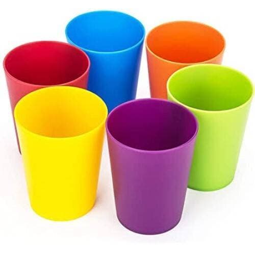 Pack Of 6 Pc'S Multicolor Water Glasses Plastic Baby