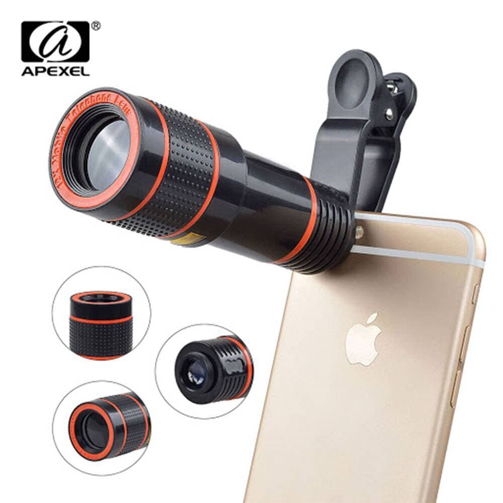 12x Zoom Lens Metal With Universal Clip And Tripod