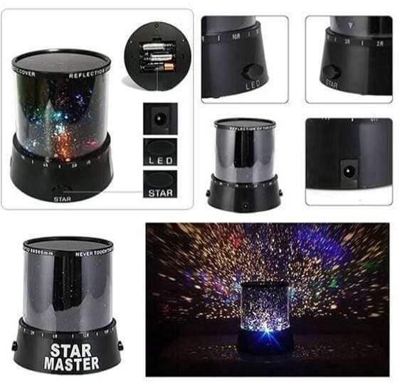 4 LED Moon Lamp Star Projection Night Light Sky Star Light